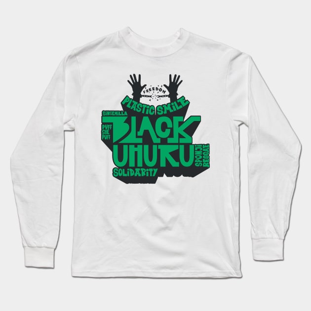 Harmony Echoes: Celebrating the Legacy of Black Uhuru Long Sleeve T-Shirt by Boogosh